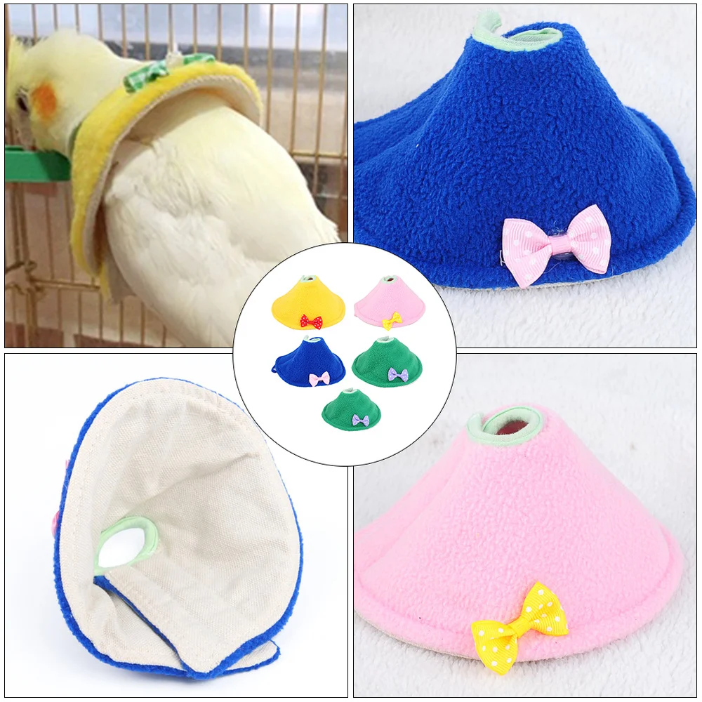 

5PCS Protective Parrot Neck Collar Anti-biting Parrot Collar Pet Bird Neckband