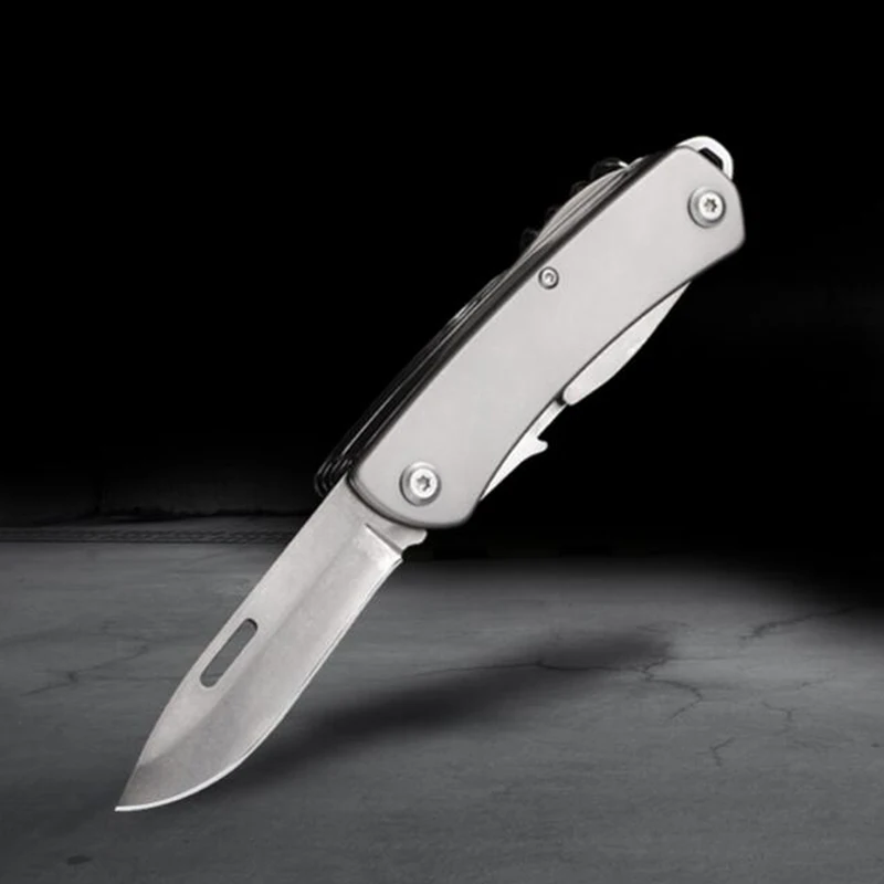 

9 in 1 Multitool Tactical Swis Army Knife Outdoor Survival Folding Blade Knife Multi Tools EDC Gear 440 Stainless Steel