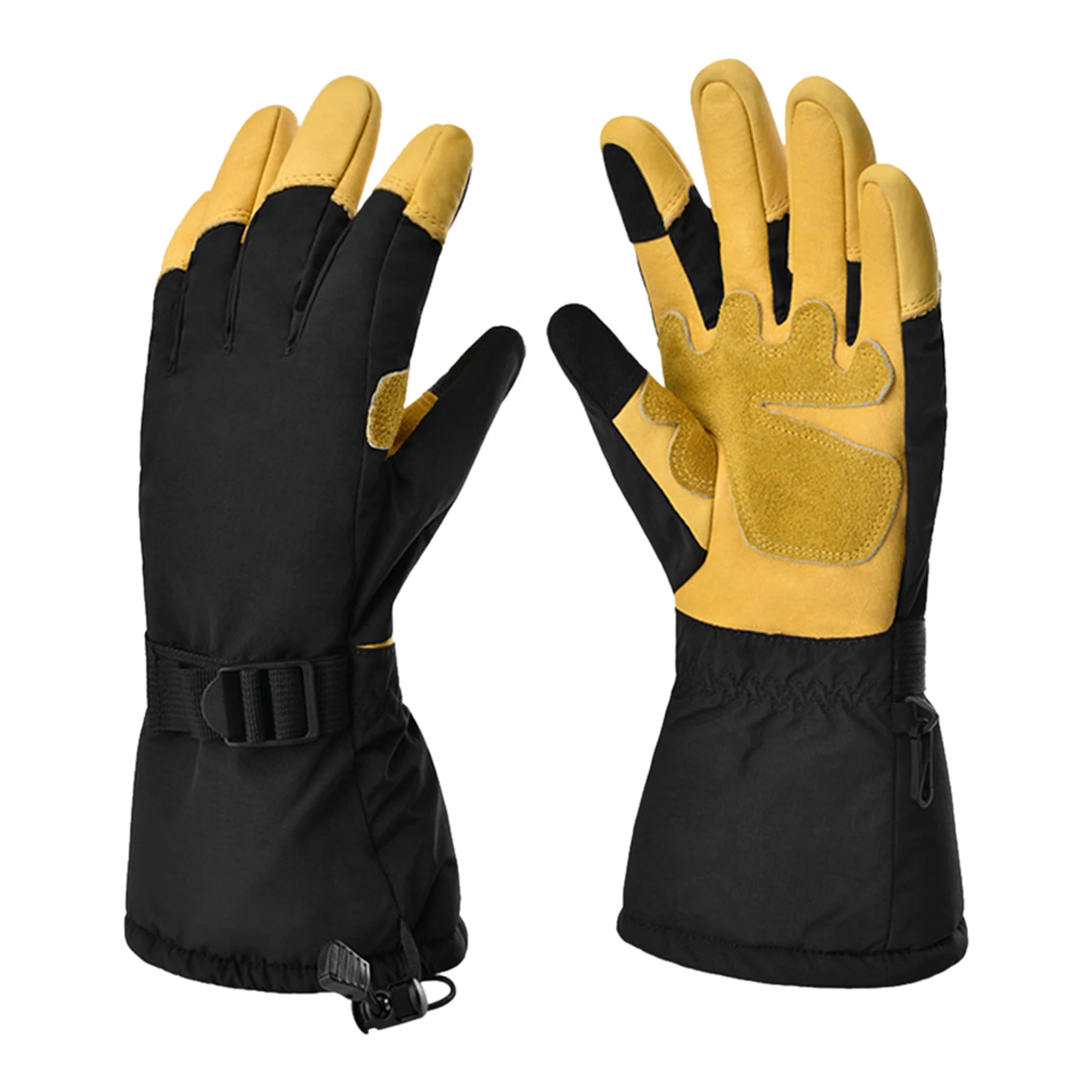 

1pair Men Women Keep Warm Wear Resistant Winter Thermal Skiing Gloves Hand Warmer Mittens Snowmobile Outdoor Sports Anti Slip