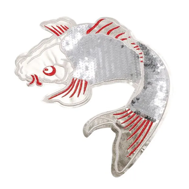 Новая одежда женская рубашка топ сделай сам Цветочная нашивка рыба ПУ блестки deal