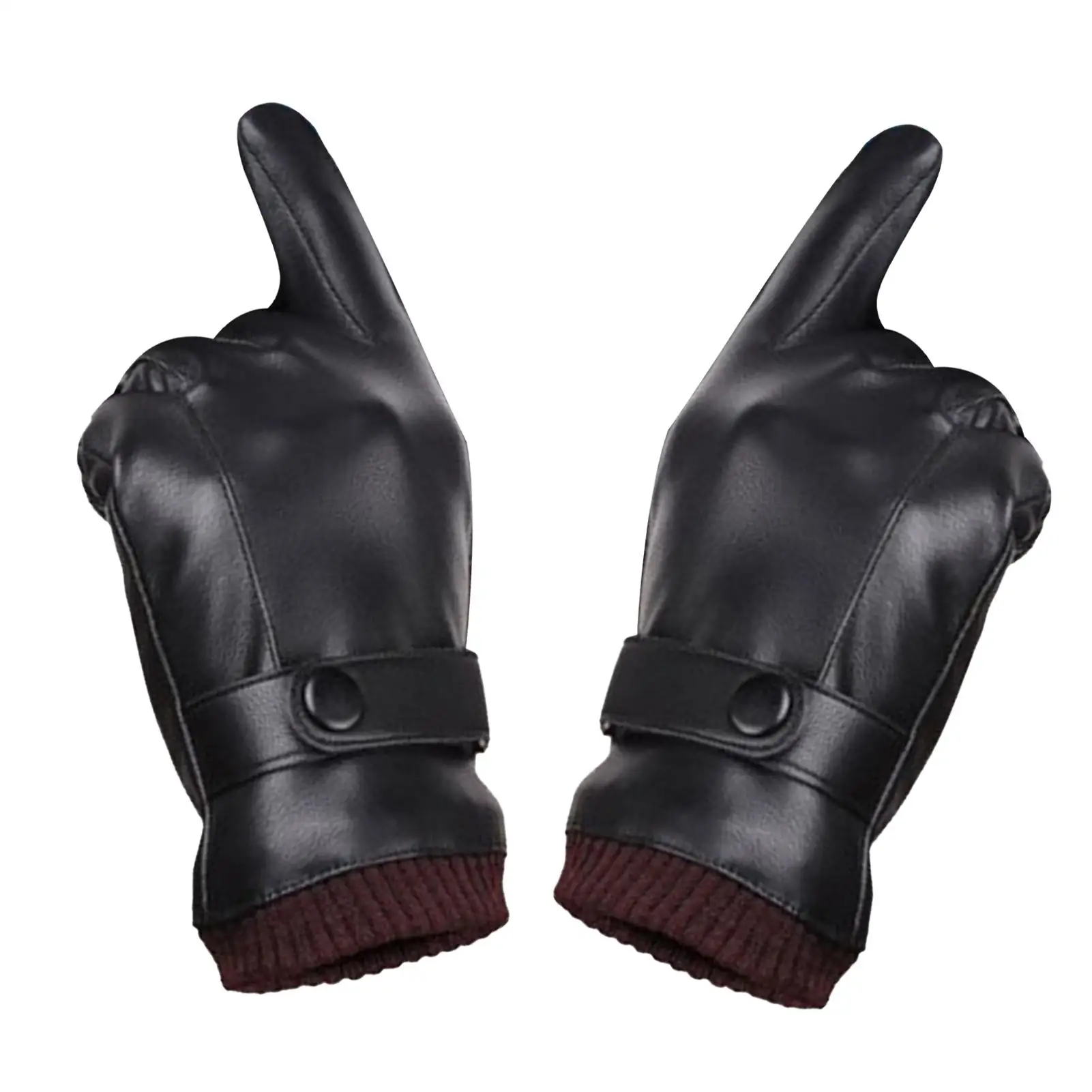 

Мужские зимние ветрозащитные кожаные перчатки для активного отдыха, катания на лыжах, езды на велосипеде, сенсорных экранов