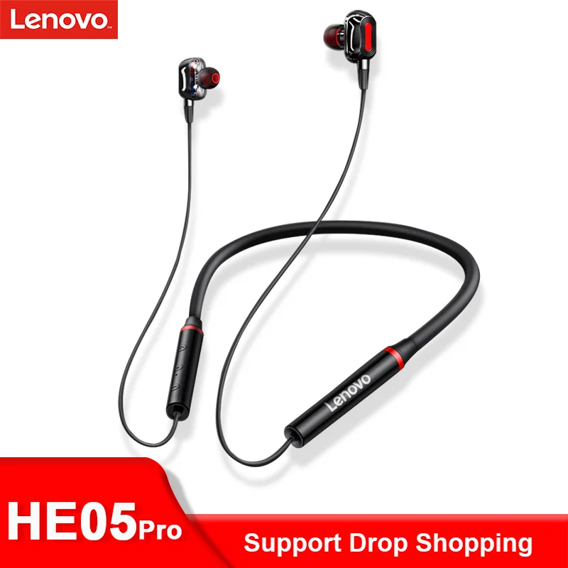 

Lenovo Headphones HE05 Pro TWS Wireless Bluetooth Earphones Sports CVC Noise Canceling Earbuds Headset With Mic Four Speakers