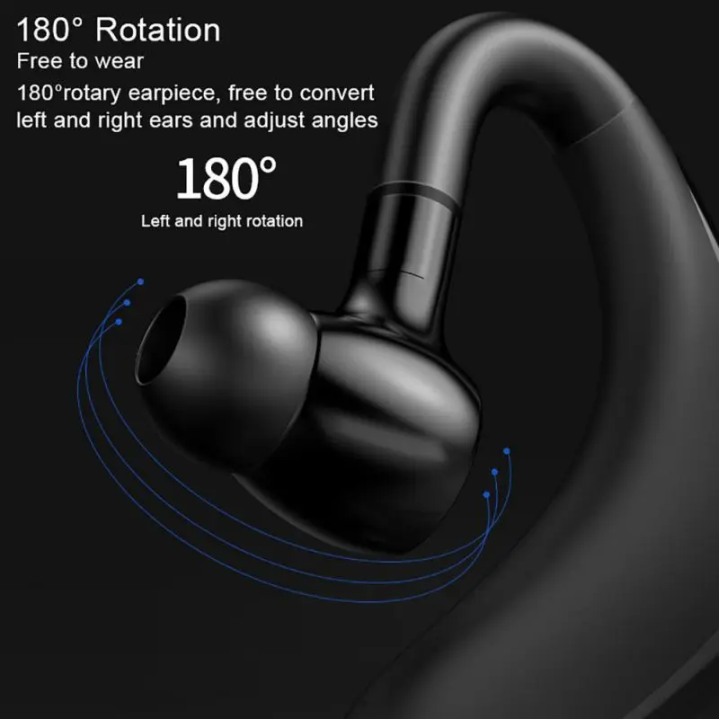 New Wireless Earphone Bluetooth 5.0 Headset Long Standby Business Driving Hanging Ear IPX4 Waterproof Sports Headphone | Электроника
