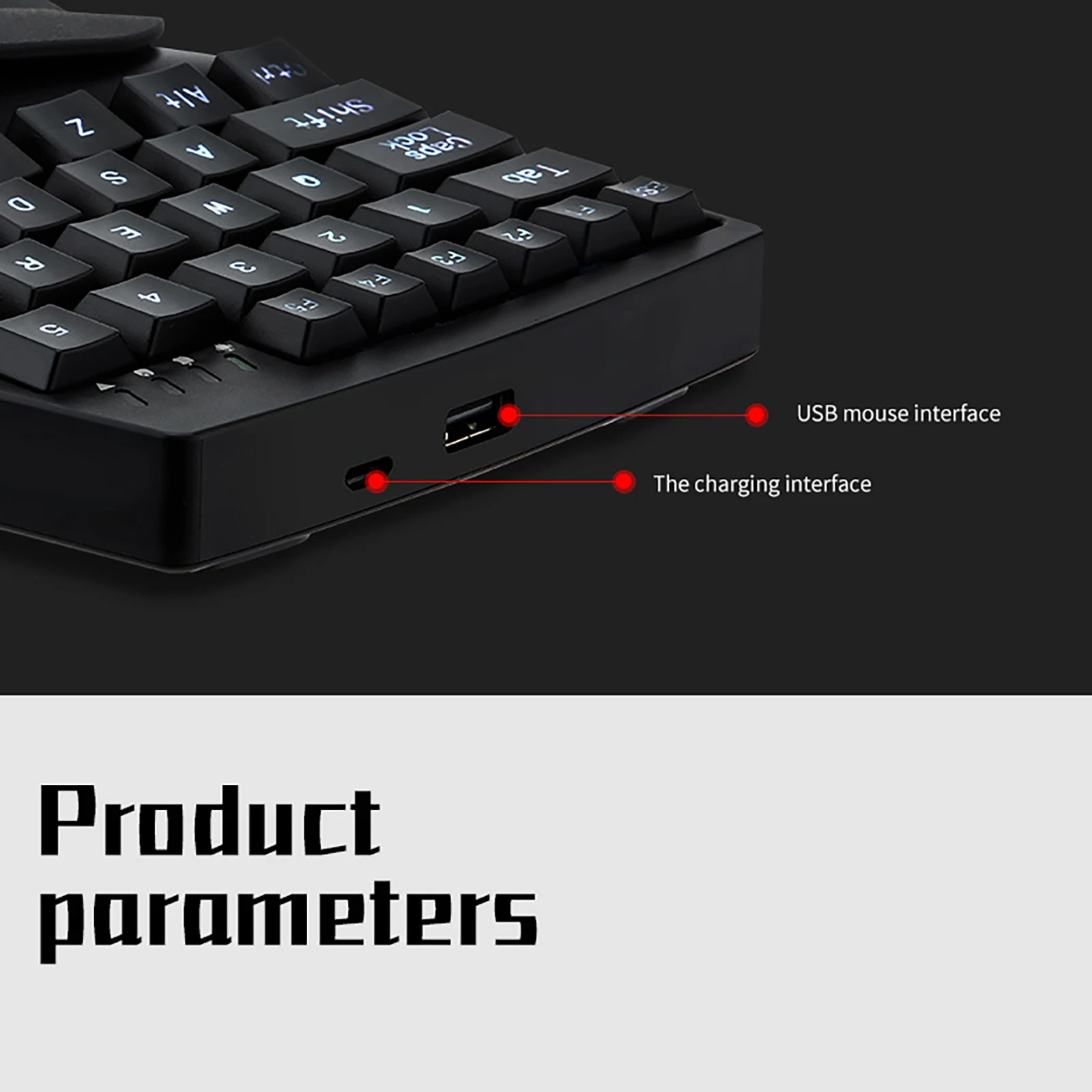 Проводная Механическая клавиатура Keyclick автоматическая с одной рукой подходящая