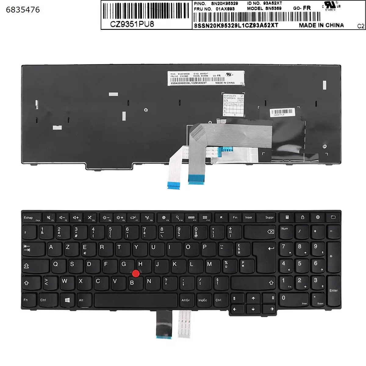 Французская AZERTY новая сменная Клавиатура для ноутбука Lenovo Thinkpad E550 E550C E555 E560 E565 E560C
