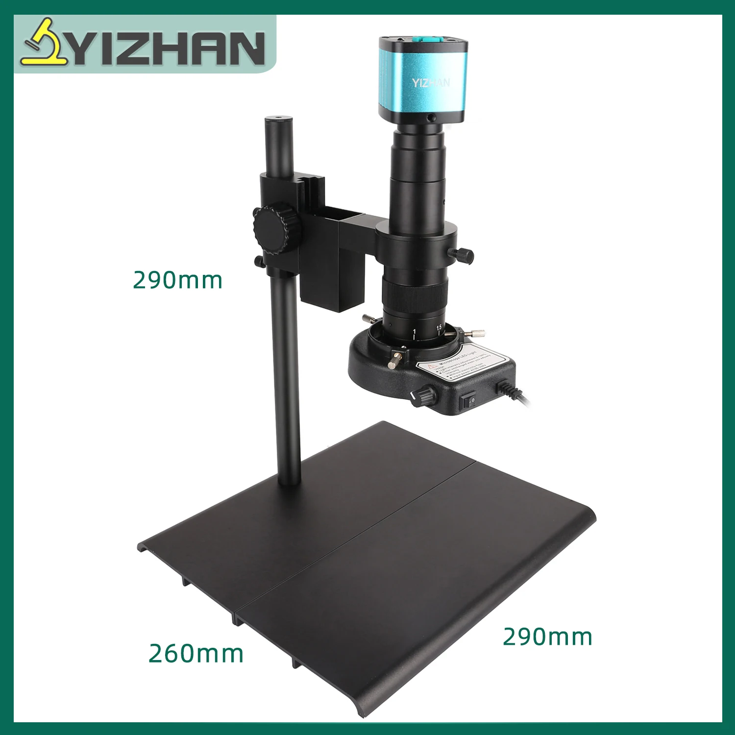 YIZHAN 48MP 4K USB HDMI VGA Digital Video Monocular Microscope Camera Continus Zoom 180X C-Mount Soldering Phone Repair Tools