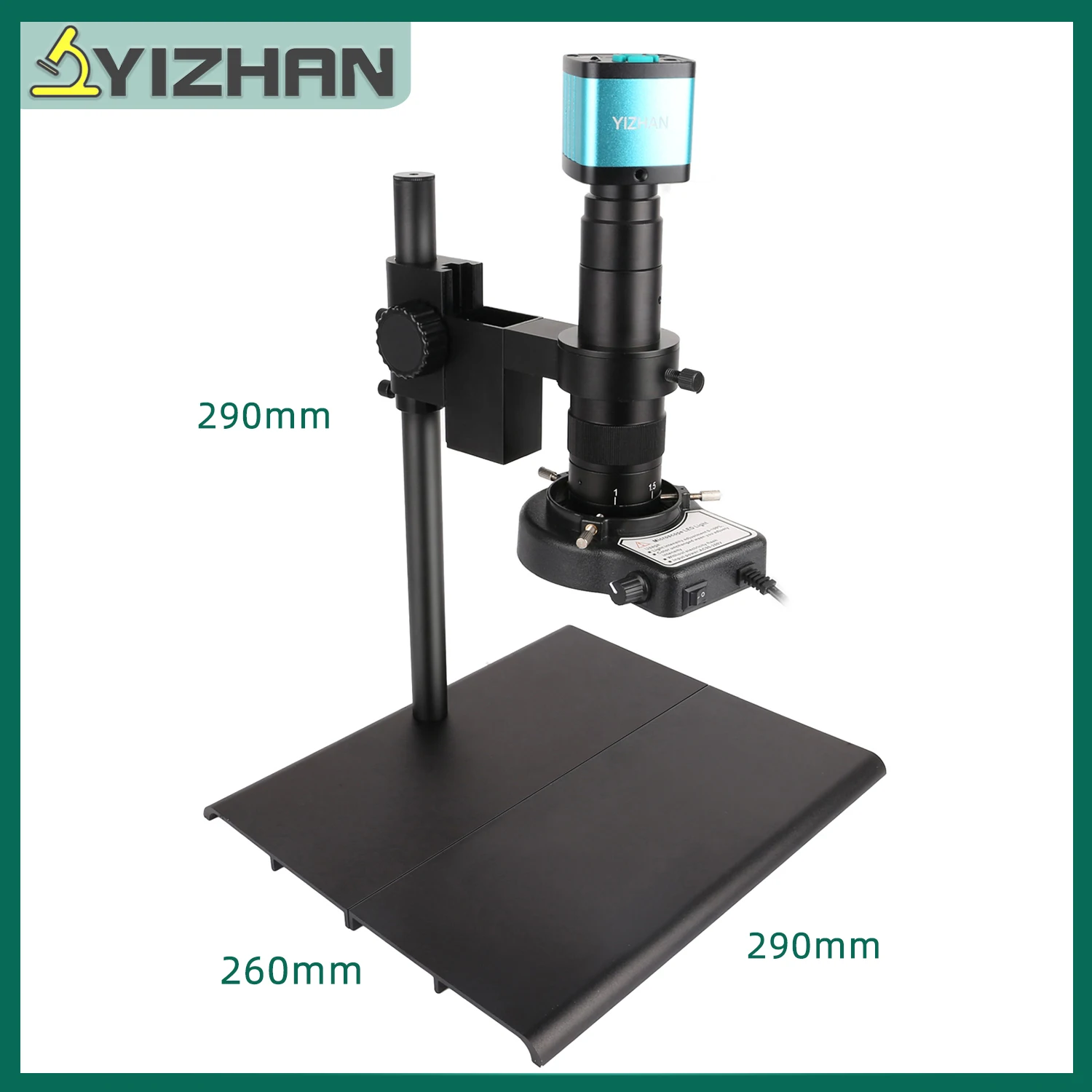Yizhan 48mp 4k Usb Hdmi Vga Vídeo Digital Microscópio Monocular Câmera Continus Zoom 180x C-montagem de Solda Ferramentas de Reparo do Telefone Microscópios
