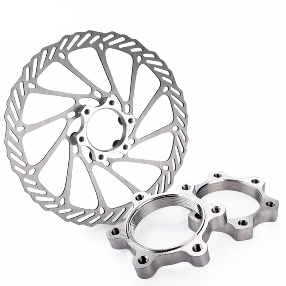 

Mountain Bike 6-Hole Disc Brake Rotor Adapter Flange Aluminum Alloy Bicycle Threaded Freewheel Hub Brake Adapter 6 Bolt Rotors