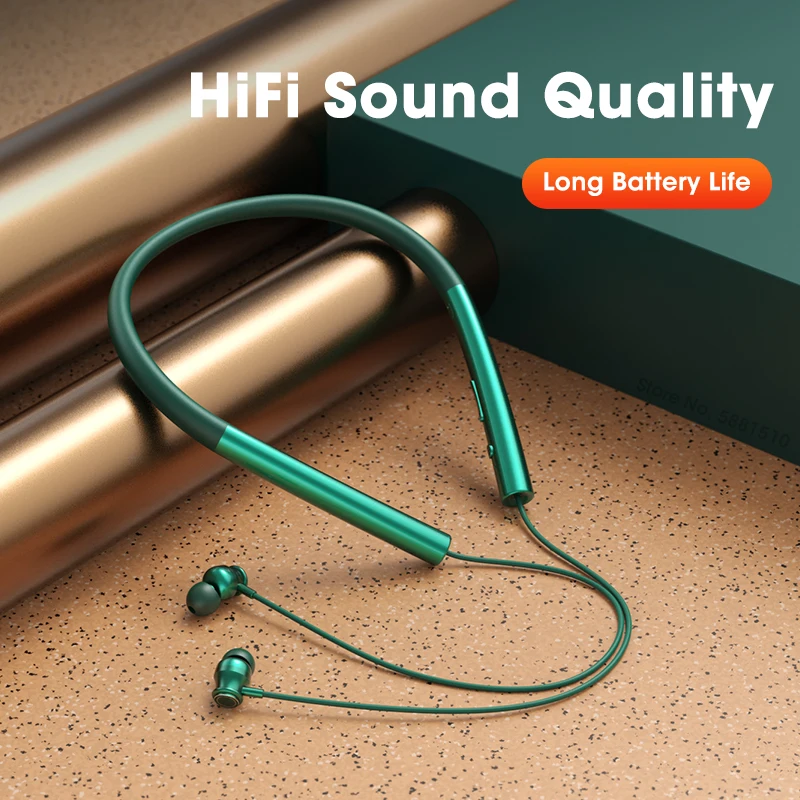 Фото Магнитные наушники TWS с Bluetooth Беспроводные Hi-Fi стереонаушники на шею Спортивная Магнитные наушники TWS с Bluetooth Беспроводные Hi-Fi стереонаушники на шею Спортивная