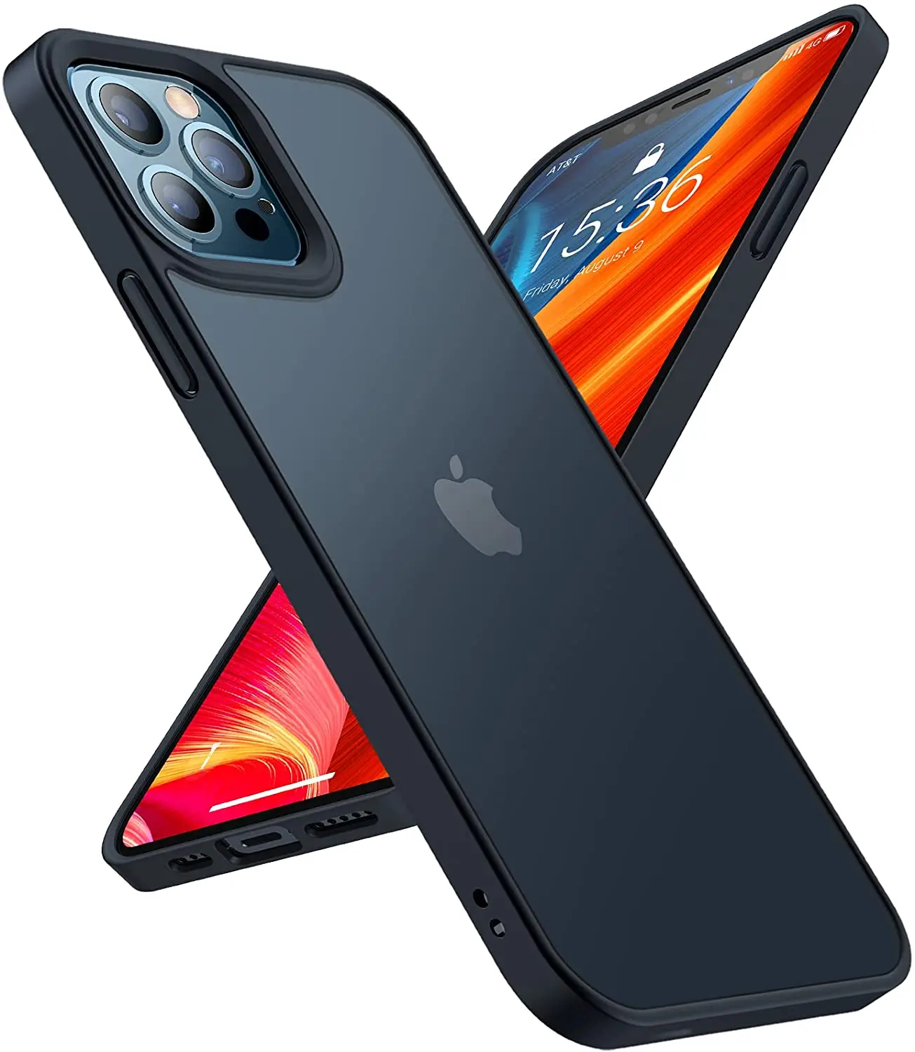 

TORRAS Shockproof iPhone 12 Pro Max Case, [Military Grade Protection] Slim yet Protective Translucent Matte Hard Back with Soft