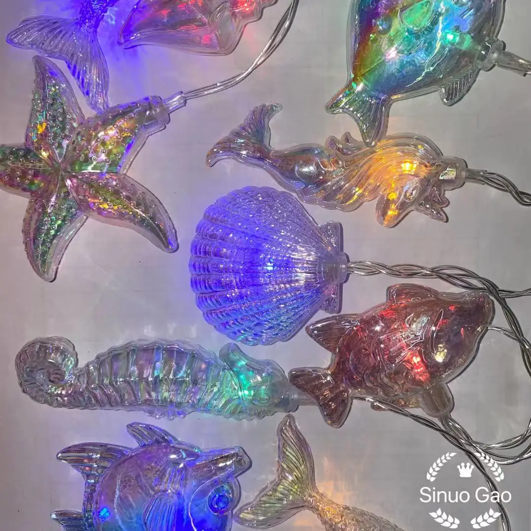

Shells Colorful Laser Light Led Wedding Ramadan Decoration Eid Battery Light Indoor and Outdoor Fairy Garden Christmas Lights
