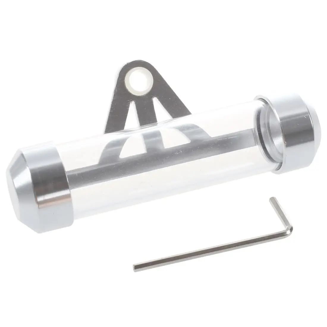 

NEW-Metal Tax Disc Tube Holder Motorbike Scooter Motorcycle Moped Rain Waterproof-Silver