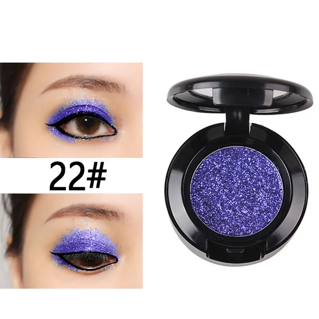 Miss Rose Diamond Glitter Eyeshadow 16 Colors Single Palette Illuminator Makeup Shimmer Metal Eye Shadow Shine Pigment Cosmetics