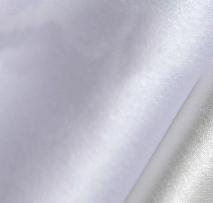 

Width 59'' 395 White Satin Fabric By The Yard For Wedding Dress DIY Material