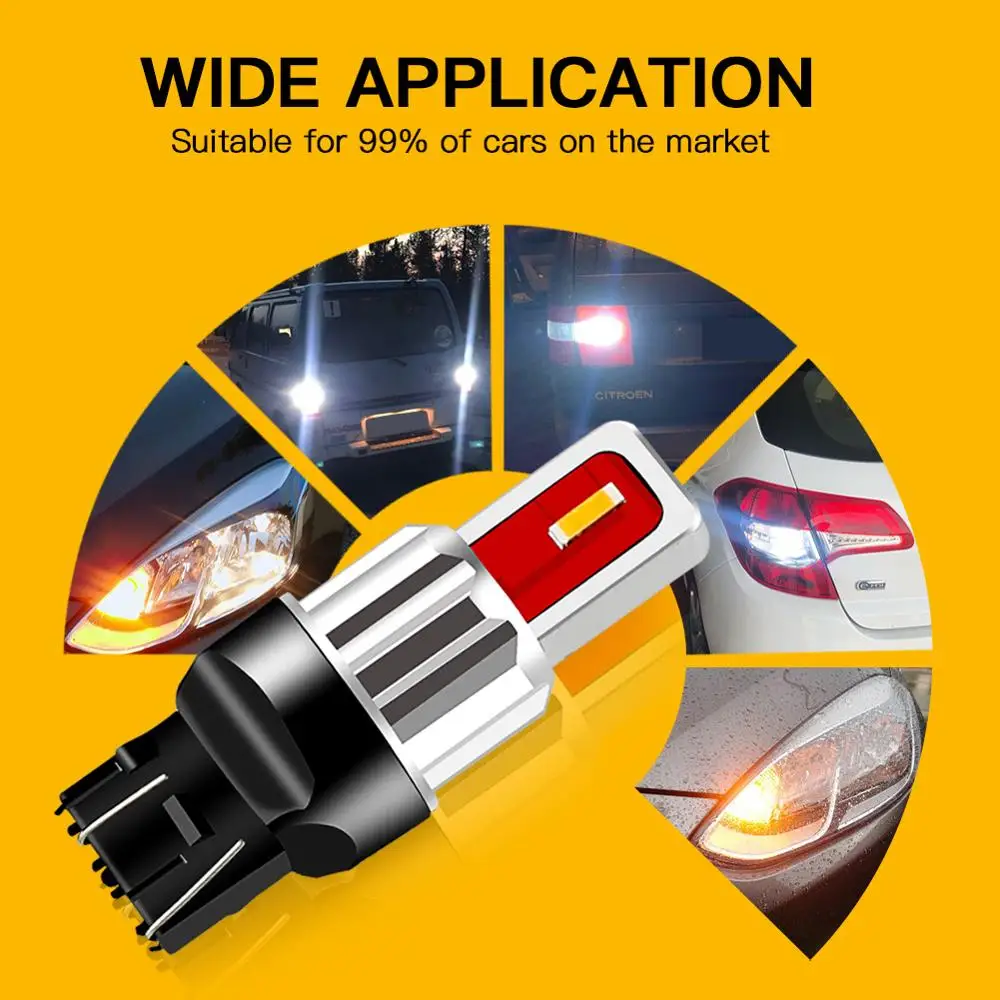 2 шт. автомобильная лампа заднего хода 12 В 6SMD T20