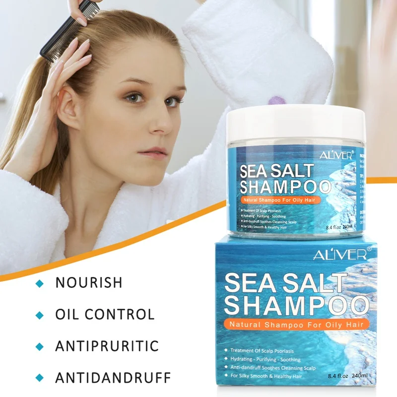 

Anti-Dandruff Sea Salt Shampoo Control Oil Relieve Itching Anti-Mite Reducing Dandruff Hair Shampoos Hair Care New