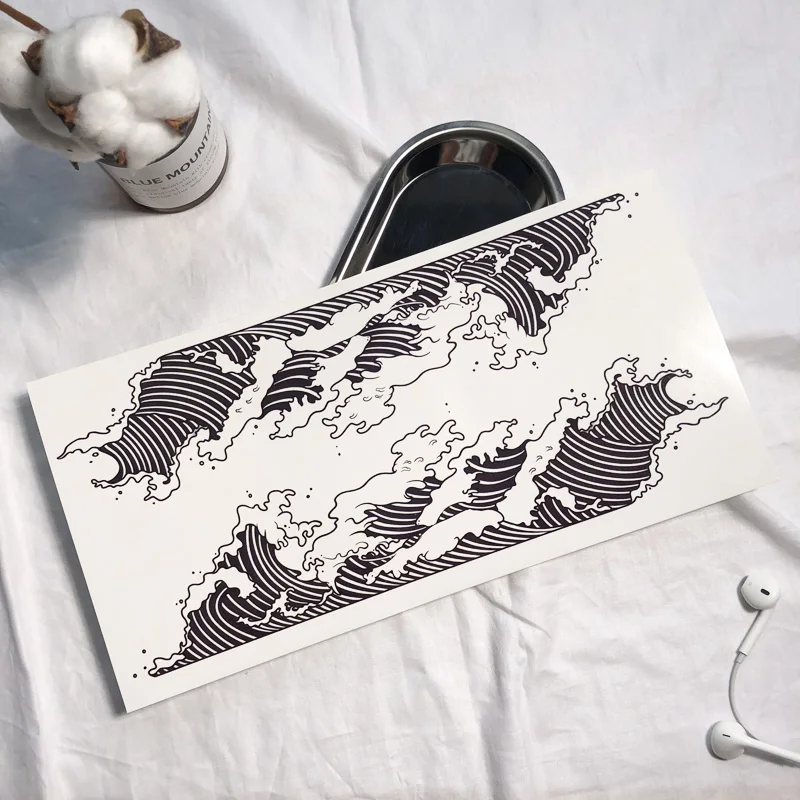 Цветочные Ноги Ukiyo-e морские волны цветок кольцо на бедро сексуальная девушка