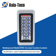 Backlight RFID Door Access Control System wiegand 26/34 IP68 Waterproof Metal Keypad Proximity Card Standalone With 2000 Users