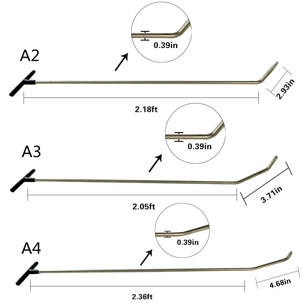 melhor Pdr Hastes Ganchos Carro Bomba De Pé-de-cabra Cunha Kit Ferramentas De Reparo Paintless Dent Profissão Conjunto De Ferramentas De Remoção Dent