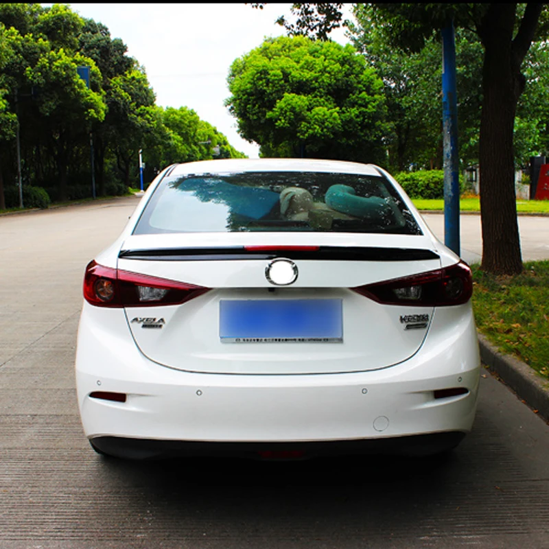 Для Mazda 3 Axela 2014 2015 2016 украшение автомобиля Неокрашенный задний спойлер Высокое