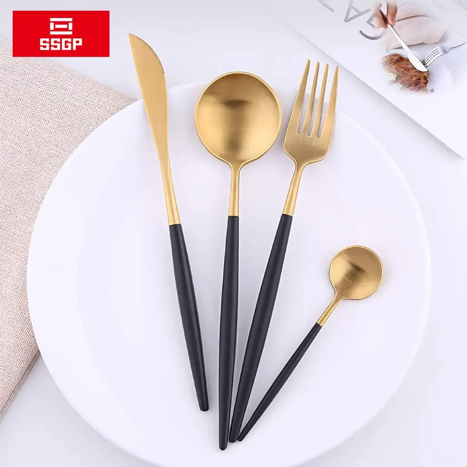 Набор португальских классических ножей/вилок/ложек серебристые розовые