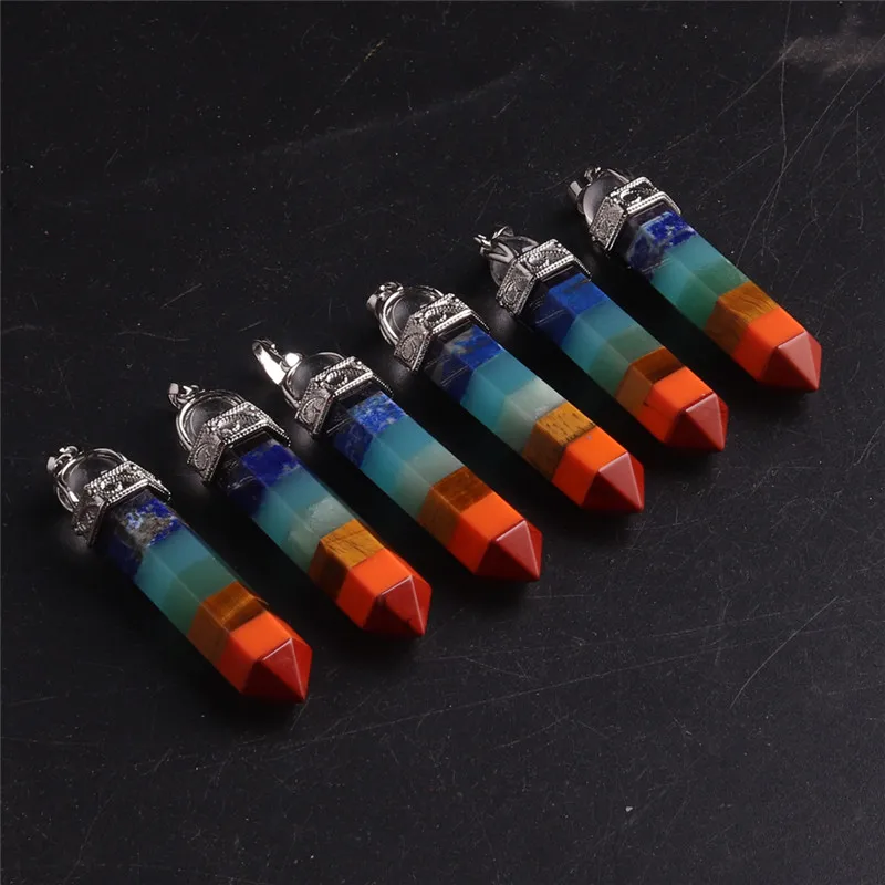 12 шт ожерелье маятник с приданым энергией кулон из натурального камня аметисты