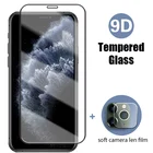 Телефон стекло для объектива камеры Защитная пленка для iPhone 7 Plus, 11, 12, мини X XS XR 8 SE 2020 2IN1 9D Защитная пленка для экрана для iPhone 12 Pro Max стекло