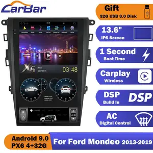 Tesla Style вертикальный экран Android 9,0 автомобильный DVD GPS Радио Навигация стерео аудио плеер для Ford Mondeo Fusion MK5 2013-2019