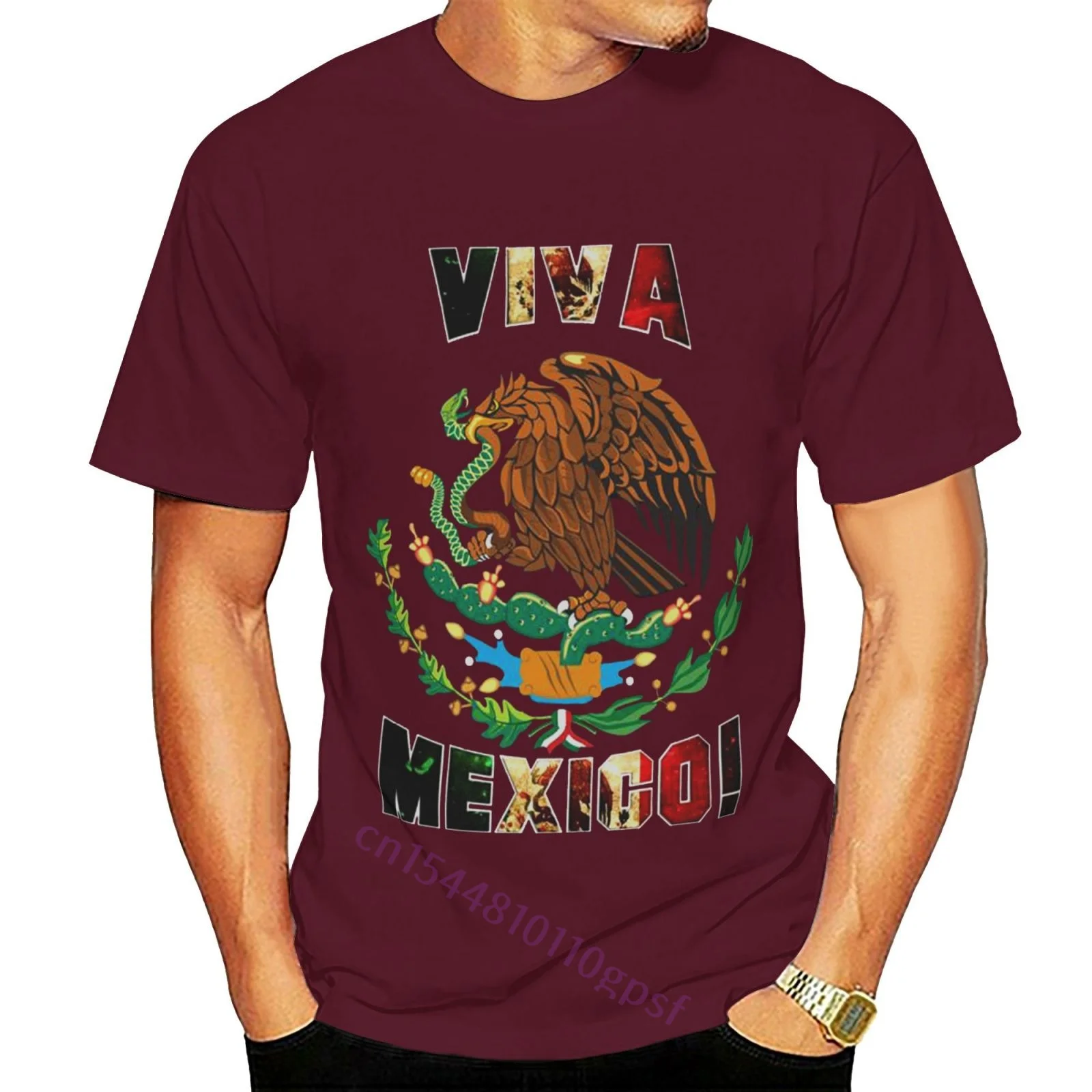 

Viva Mexico Mexicans Flag Emblem T-Shirt Men Short Sleeve Humor Tee Shirt Round Neck 100% Cotton Funny Graphic T Shirt
