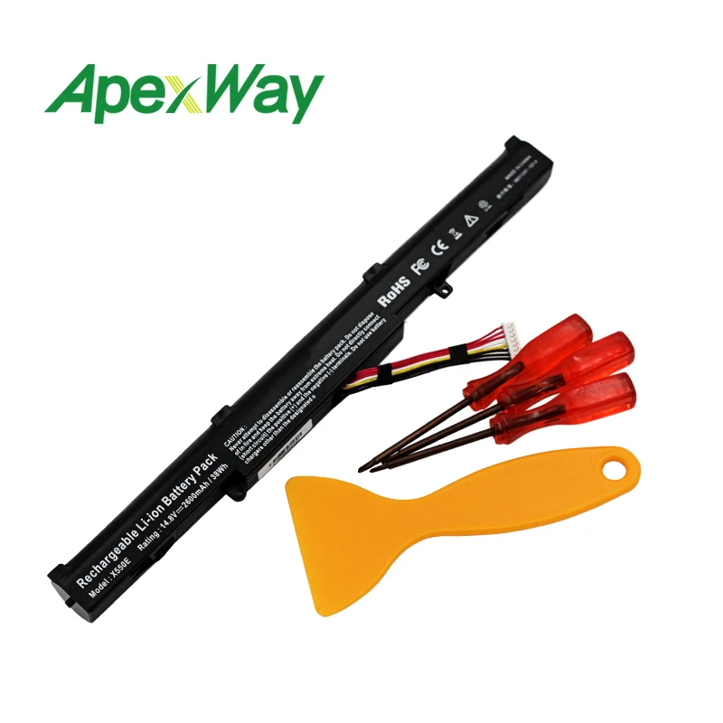 ApexWay 14 8 в 2200 мАч Аккумулятор для ноутбука asus X450 A450V A450JF F450E X751L X751M A450 F450 X450E A450J X450J