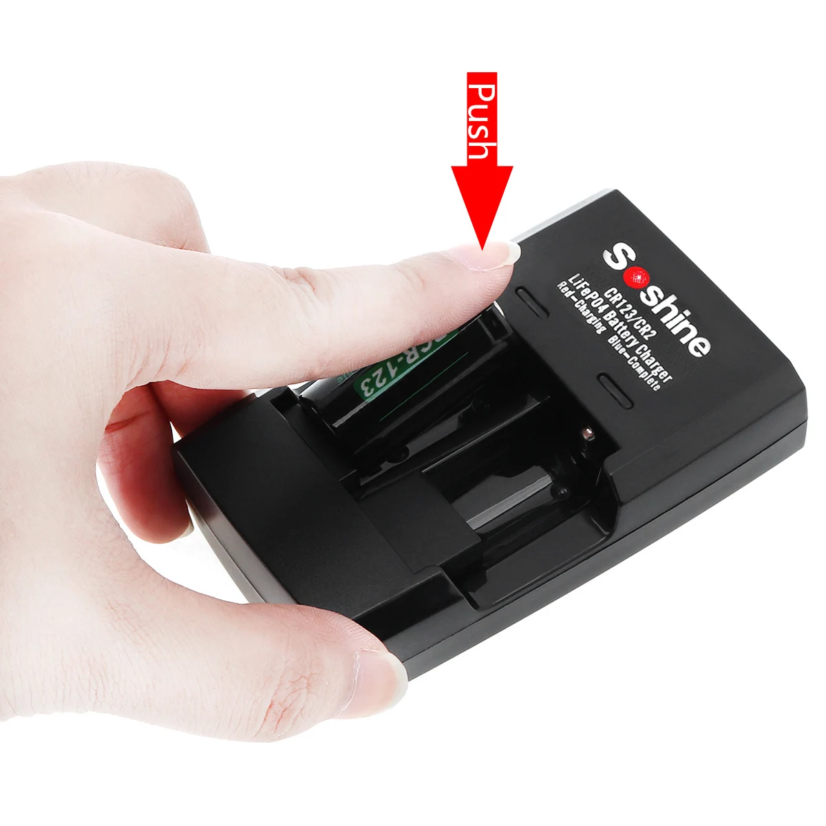 Soshine Li FePO4 RCR 123/CR2 умное быстрое зарядное устройство|Зарядные устройства| |