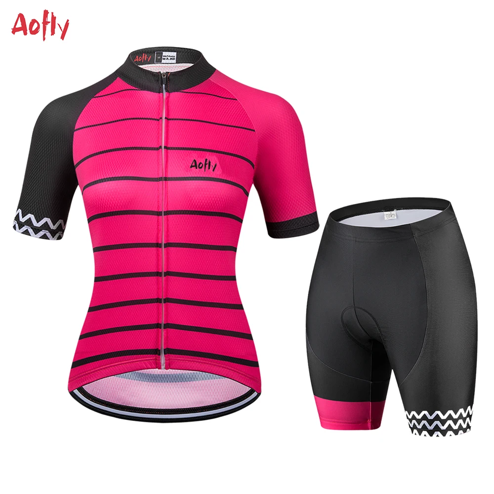 Женская одежда для велоспорта 2021 комплекты одежды из Джерси розовые короткие