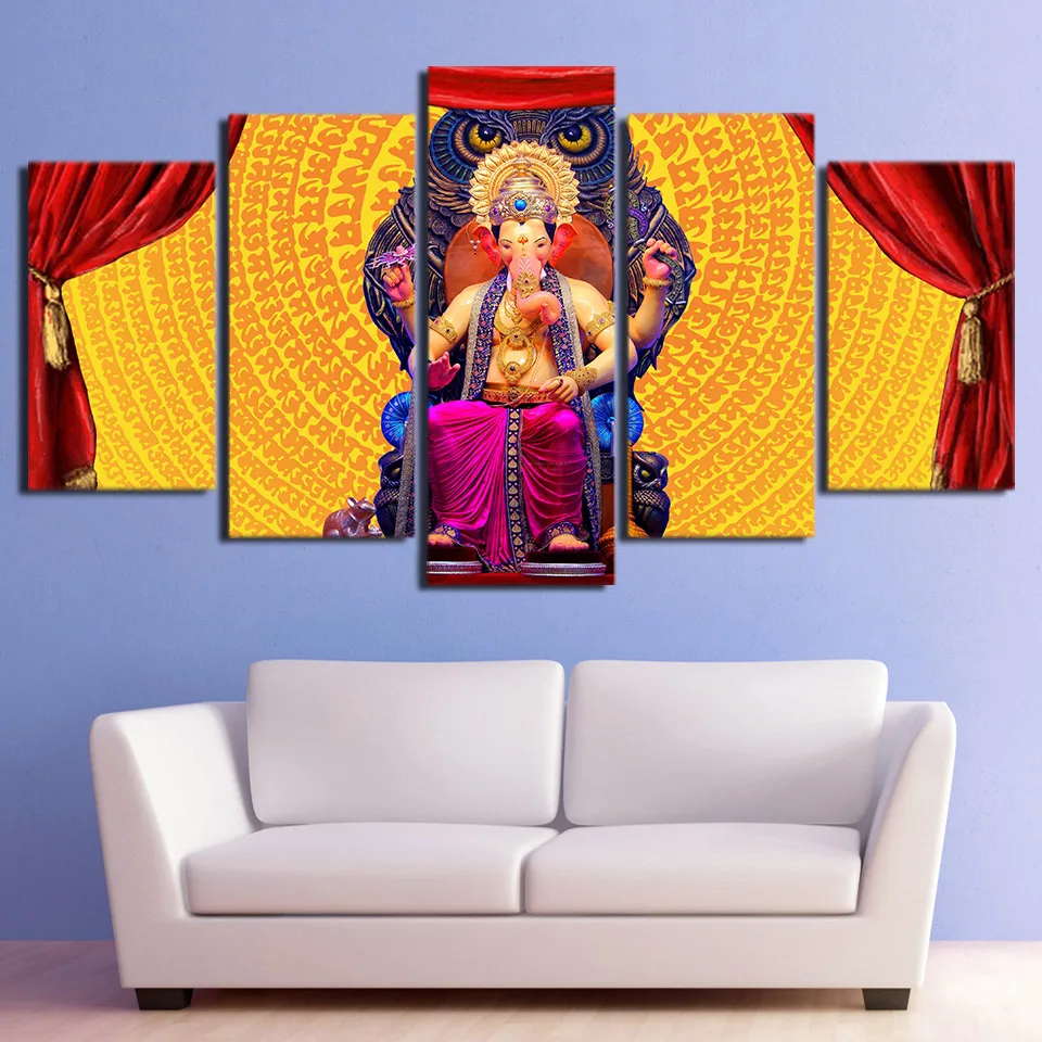 HD Wall Art Современные Печать на холсте модульная плакат 5 Панель индуистский Бог