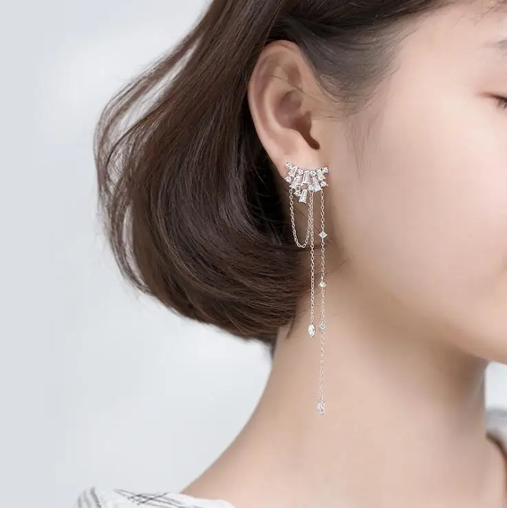 

Single Dangle Earrings 100% 925 Sterling Silver Drop Earrings Bothemia Style
