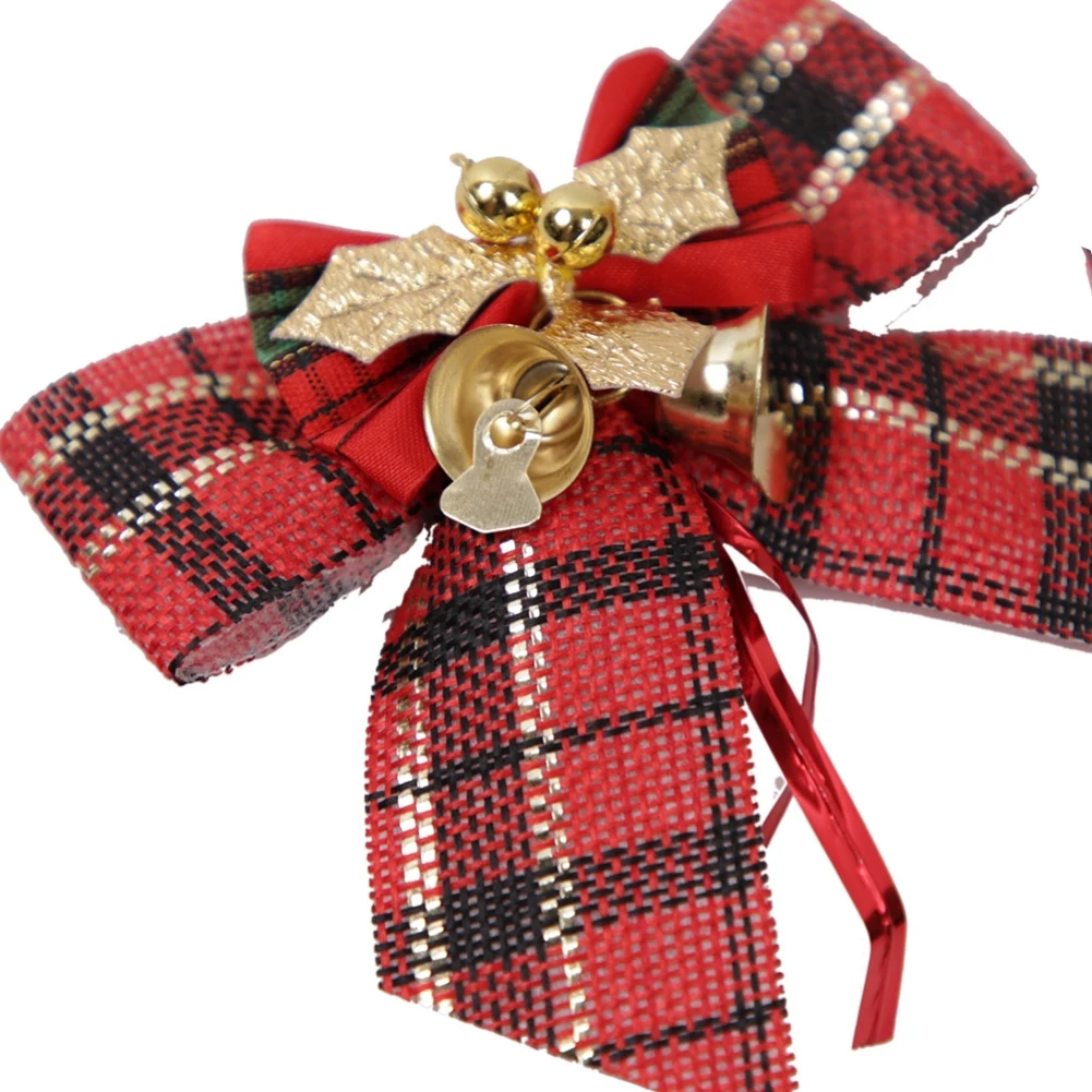 

6Pcs Christmas Butterfly Bow Iron Bell Hanging Ornament Flower Home Decoration lovely and attractive Ornaments