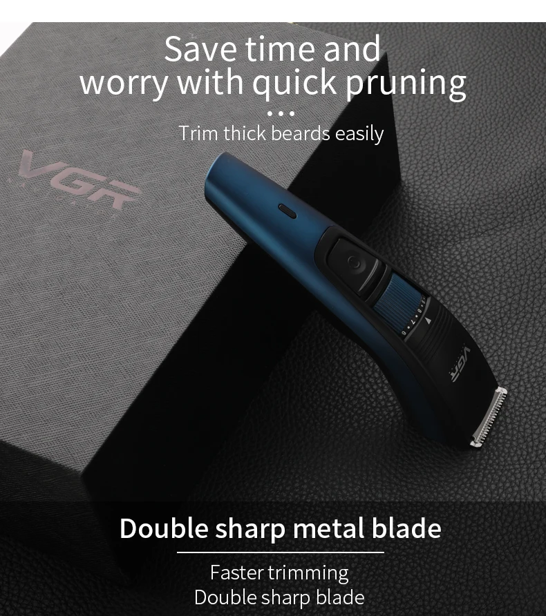 

VGR New Electric Professional Hair Trimmer Rechargeable Cordless For Men Beard Trimmer Razor Trimmers Barber Haircut Cutter