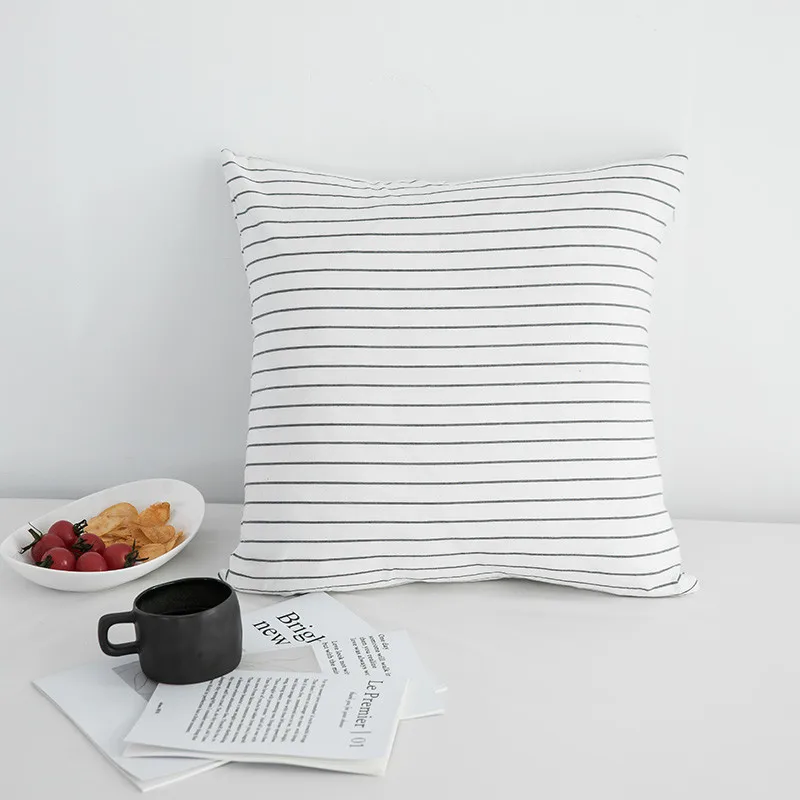 Простой хлопковый Чехол на подушку в скандинавском стиле Ins мягкий чехол клетку и