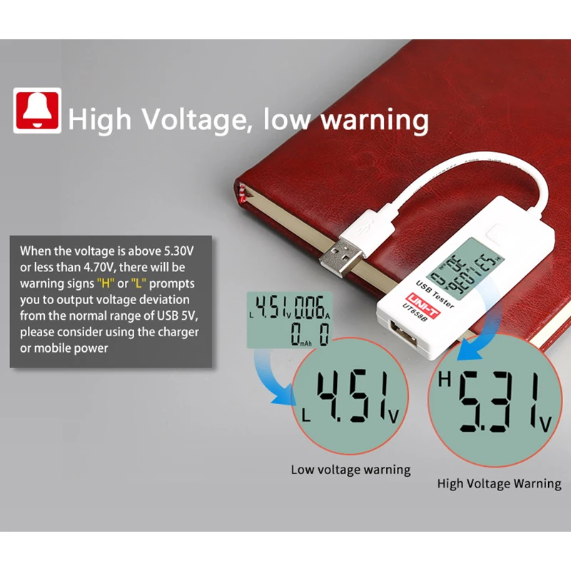 UT658B 9V USB тестер цифровой вольтметр Амперметр постоянного тока Доктор Текущий