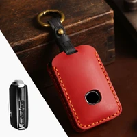 leather car key case protection key cover shell for mazda 3 cx 30 2019 2020 2021 keychain ring car protective accessories