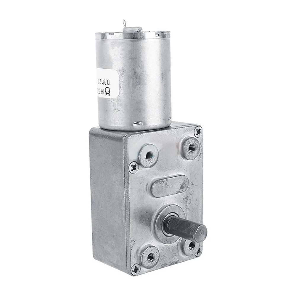 

DC 12V Gear Reduction Motor Worm Reversible High Torque Turbo Geared Motor 2-100RPM Mini Electric Gearbox Reducer