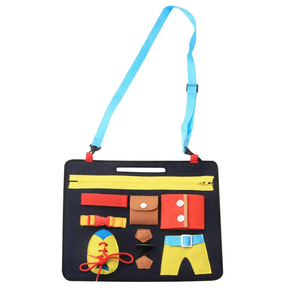 

2020 NEW Montessori Basic Skills Toddler Activity Board for Fine Motor Skills Learn to Dress Educational Learning Supplies Toys