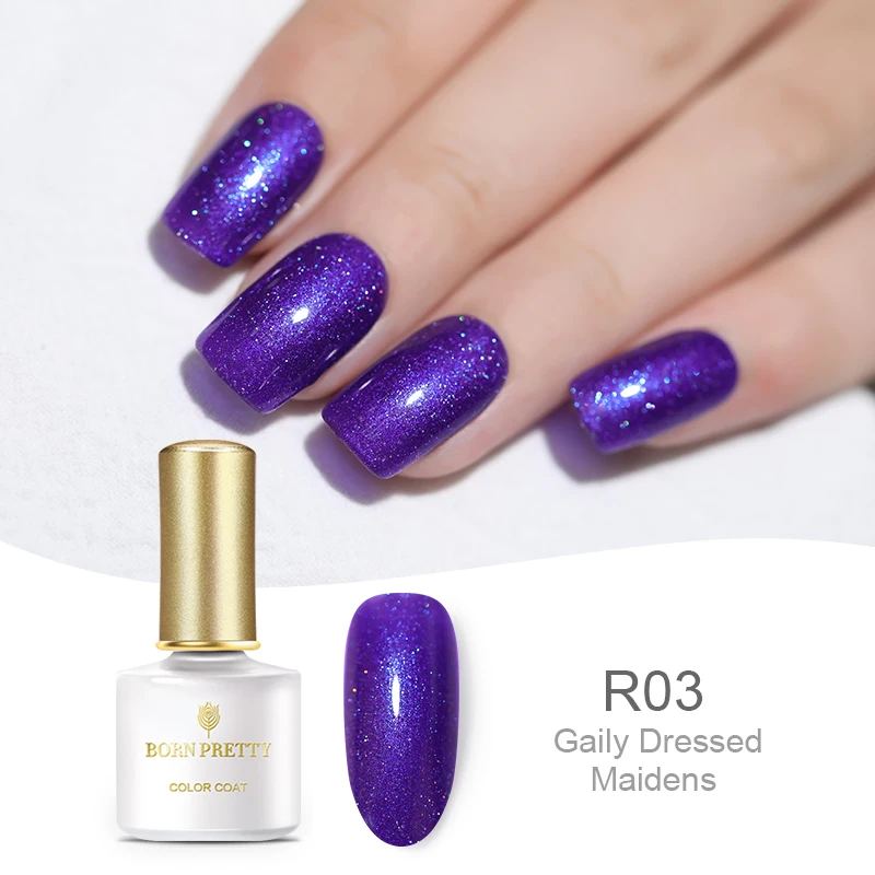BP-R03 Born pretty, голографическая УФ-гель для ногтей Базовое покрытие и верхнее покрытие набор 6 мл Сияющий лазер замочить от маникюра Гель-лак для нейл-арта УФ-гель - Цвет: BP-R03
