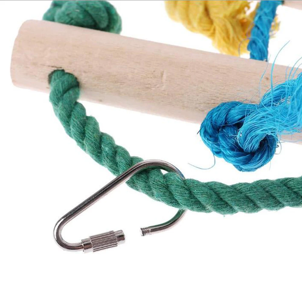 Красочные Бусины игрушки для попугаев подвеска подвесной мост цепочка