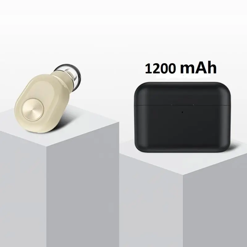 Цвет: желтый Беспроводные bluetooth-наушники BL1, мини bluetooth-гарнитура, беспроводные наушники для телефона с зарядным устройством 2200 мАч - Цвет: Цвет: желтый