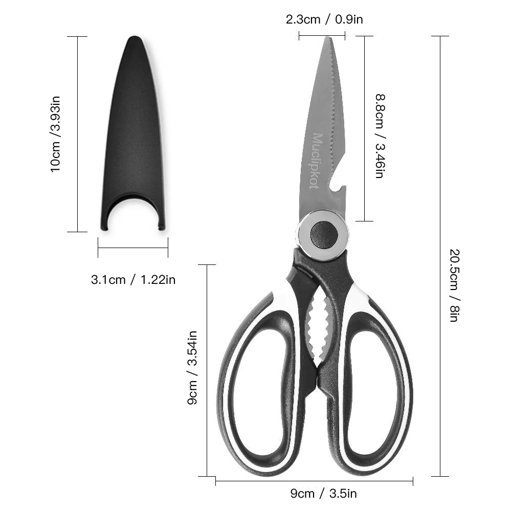 

5-in-1 multi-function scissors Kitchen-powered chicken bone scissors Labor-saving for chicken / poultry / fish / meat