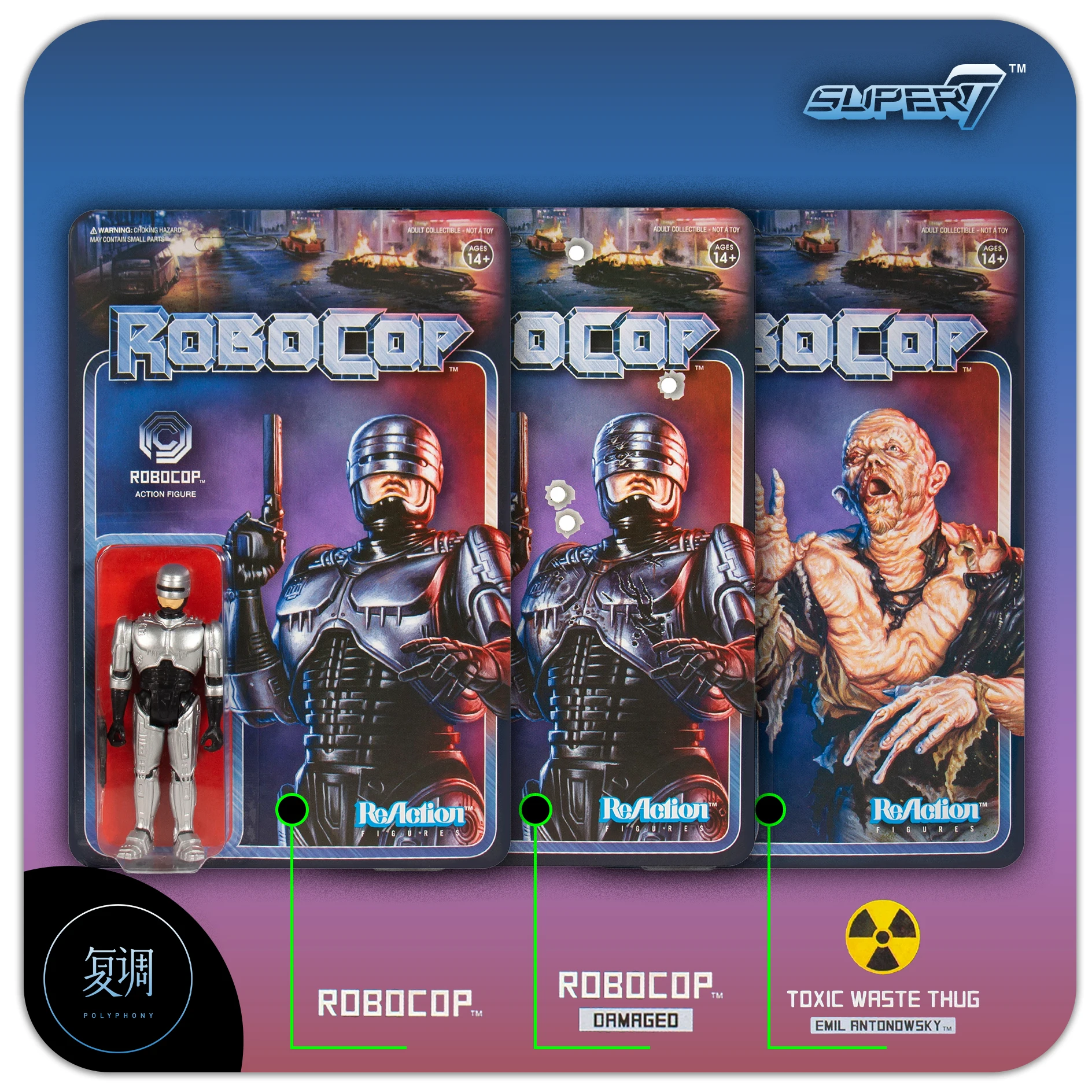 Фигурка супер героя Robocop из ПВХ 3 75 дюйма|model castle|modele iptoy series |