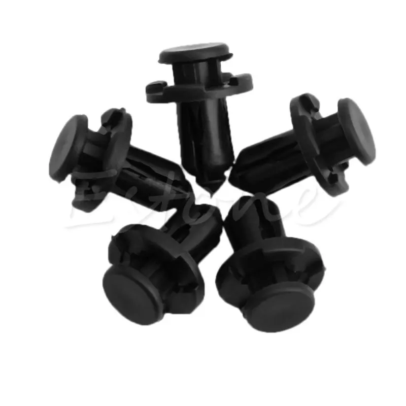 

20x Car Plastic Fastener Retainer Push Clips 10mm Black for subaru