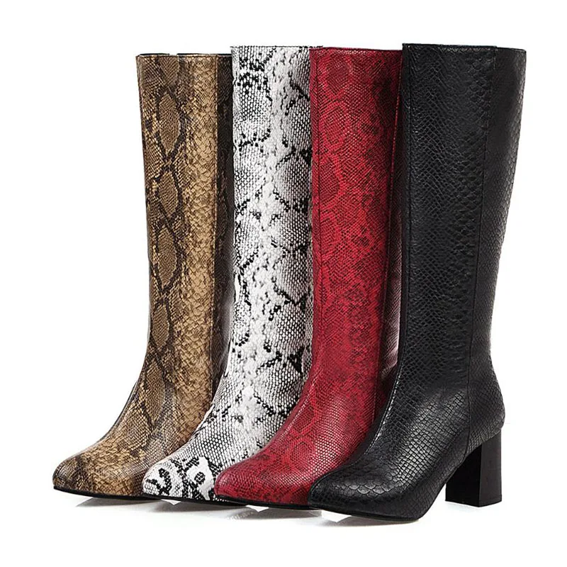 Taoffen Size 32-48 Women High Heels Thick Bottom Over The Knee Boots Sexy Wedges Platform Daily Office Shoes Woman Long Botas | Обувь
