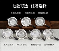 pure silver 999 silver tea strainer handmade silver tea drain creative tea ceremony accessories silverware 7 styles 24g