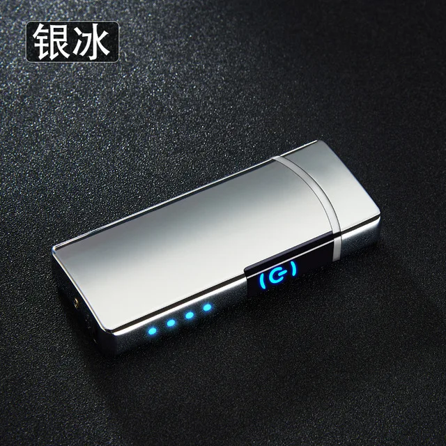 Touch Sensing Lighter Power DisplayUSB Rechargeable Windproof Flameless Electric Lighters Dual Arc Electronic Plasma Cigar Light |